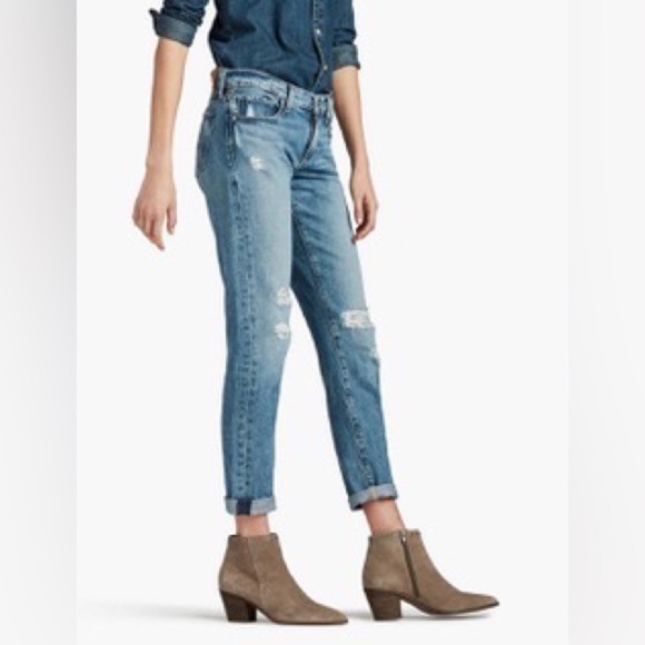 Lucky Brand Sienna Slim Boyfriend Distressed Jean - Picture 3 of 16